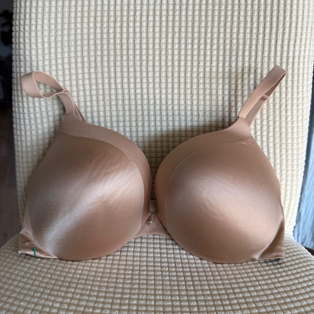 Victoria's Secret Push‎ Up Bra Nude Tan Teo Toned 36D lingerie top low cut - Picture 5 of 8